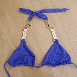 Beach Bunny blue bikini top with embellishment